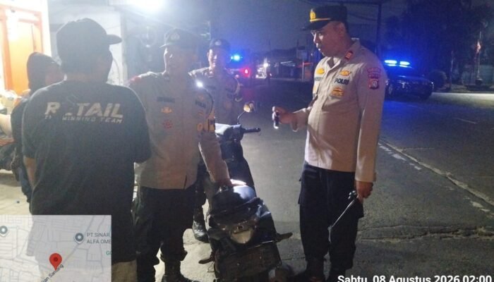 Razia Polsek Jatiuwung Sabtu Dini Hari Sasar Begal, Curanmor, Narkoba dan Sajam