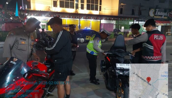 Razia Stasioner Polsek Jatiuwung Sasar Tawuran hingga Curanmor, Situasi Aman dan Kondusif
