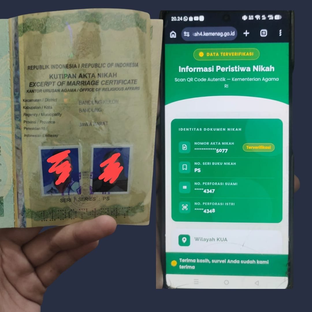 Buku Nikah Terverifikasi, Berkas Pengajuan Diduga Janggal: KUA Bandung Kulon Ungkap Pernikahan Hesti dan Suntari 1 IMG 20260827 WA0050