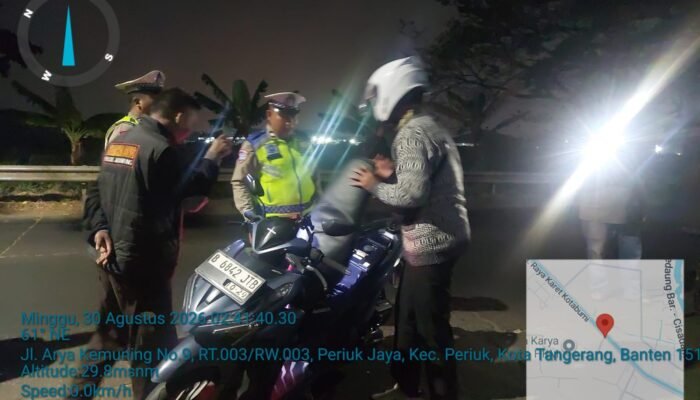 Razia Polsek Jatiuwung Minggu Dini Hari Sasar Tawuran hingga Sajam, Situasi Aman dan Kondusif