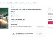 TV Flat Rp1,8 M Dindikbud Tangsel, Bayarnya “Di Luar Sistem”? 9 hotma