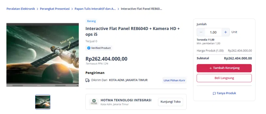 TV Flat Rp1,8 M Dindikbud Tangsel, Bayarnya “Di Luar Sistem”? 1 hotma