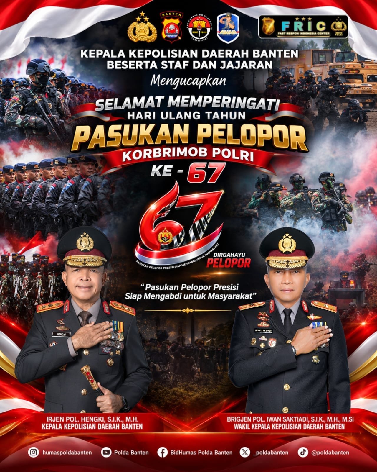 Pasukan Pelopor Korbrimob HUT ke-67, Kapolda Banten: Terus Jadi Pelindung Masyarakat 1 IMG 20260914 WA0021