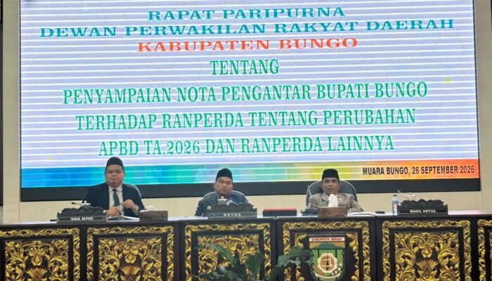 Perubahan APBD Bungo 2026: SiLPA Naik Rp48,3 Miliar, Utang Daerah Jadi Nol