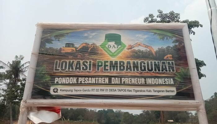 Pondok Pesantren DAI Preneur Indonesia Mulai Dibangun di Tigaraksa, Warga Antusias