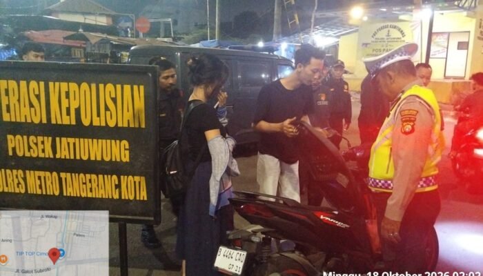 Razia Polsek Jatiuwung di Flyover Cibodas, 31 Personel Gabungan Sisir Titik Rawan