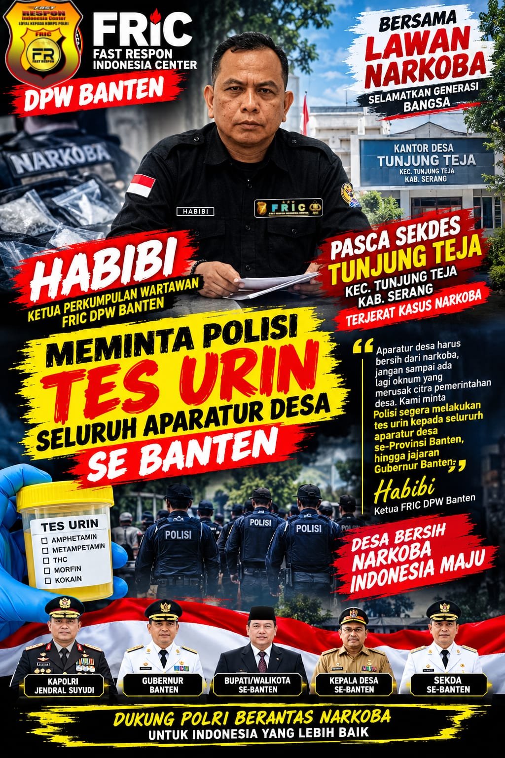 Sekdes Tunjung Teja Terjerat Narkoba, FRIC Desak Tes Urin Massal 1 IMG 20261027 WA0009