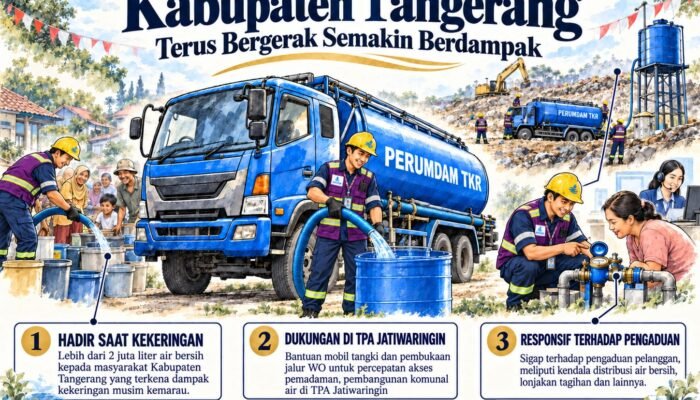 PERUMDAM TKR Salurkan 1 Juta Liter Air Bersih, Tangani Kekeringan hingga Kebakaran di Tangerang